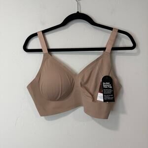 EBY Women's Relief Bra Wireless Tan NEW Size MDD